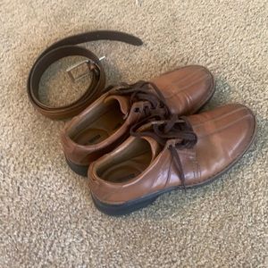 Clarks Casual dress shoes with belt.